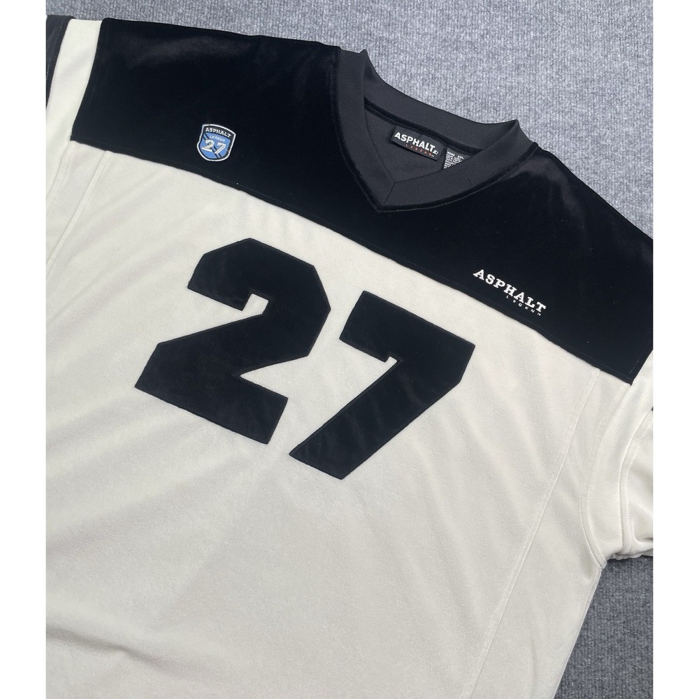 Vintage Legend Asphalt Jersey‎ Y2K Men's 2XL Ivory Velour Football #27